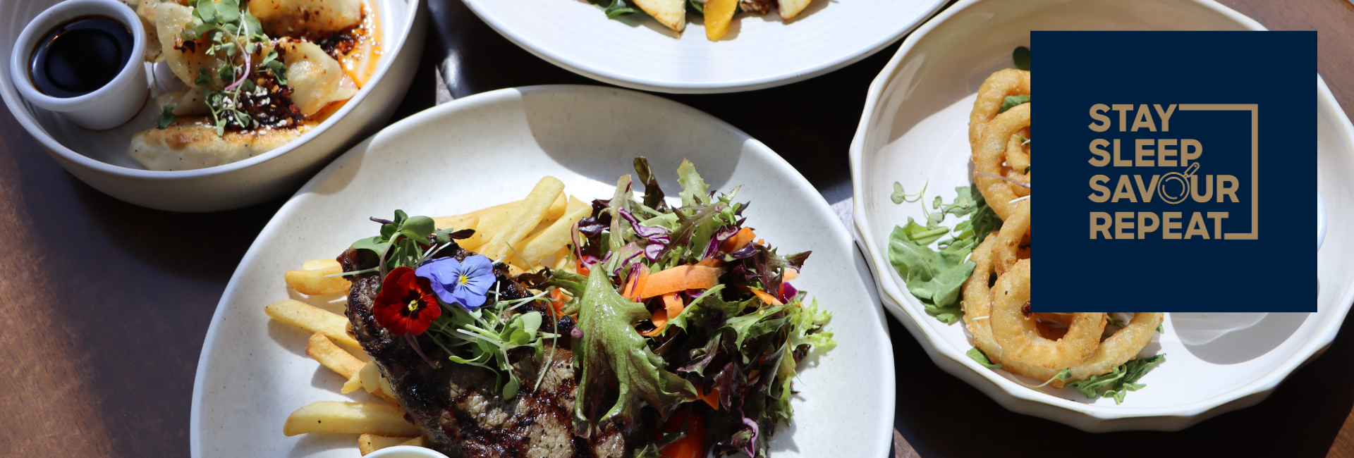 Stay. Sleep. Savour. Repeat. Hero Banner